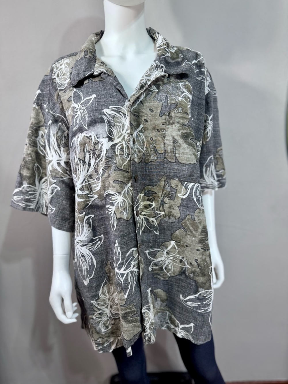 NWOT Men’s Vintage Panama Jack 3XLButton-Up Shirt-Gray, Sage Green and Taupe